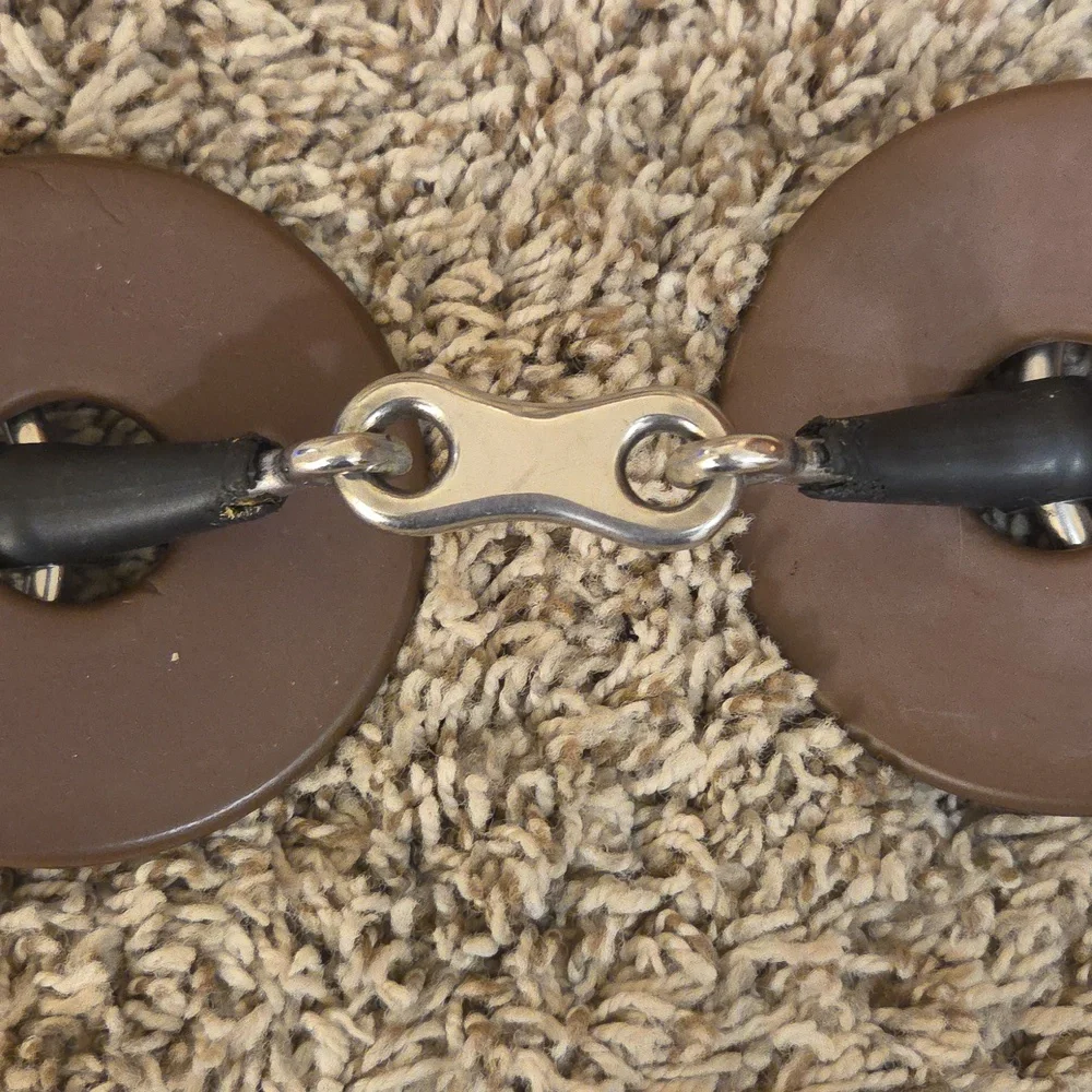 Bevel French Link Rubber Horse Bit - Picture 4 of 5